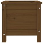 vidaXL Jardinière marron miel 40x40x39 cm bois massif de pin