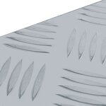 vidaXL Boîte en aluminium 70 x 24 x 42 cm Trapézoïdal Argenté