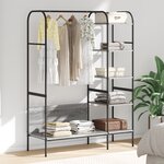 vidaXL Porte-vêtements avec étagères Gris Sonoma 120x44x160 cm Bois d'ingénierie