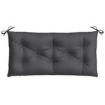 vidaXL Coussin de banc de jardin anthracite mélangé 100x50x7 cm tissu