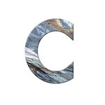 Numéro C - Numéro adhésif pour boîtes aux lettres- Pierre véritable 50 mm  LAVE