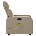 vidaXL Fauteuil de massage inclinable Cappuccino Similicuir