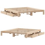 vidaXL Cadre de lit sans matelas 200x200 cm bois massif de pin