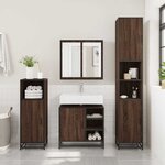 vidaXL Armoire de lavabo de salle de bain chêne marron 65x33x60 cm