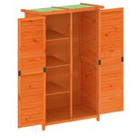 vidaXL Abri à outils de jardin marron 83x57x140 cm bois massif pin