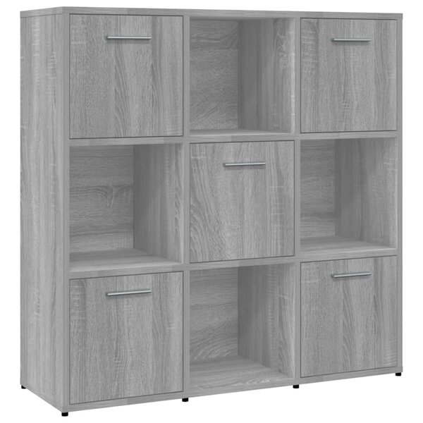 vidaXL Bibliothèque Sonoma gris 90x30x90 cm Bois d'ingénierie