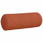 vidaXL Coussins d'accent 2 Pièces Rouge orange Ø 25 x 70 cm