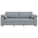 vidaXL Canapé Gris clair 219 x 80 x 82 cm tissu