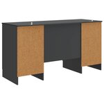 vidaXL Bureau avec étagère Noir 142 5 x 50 x 75 cm Bois d'ingénierie