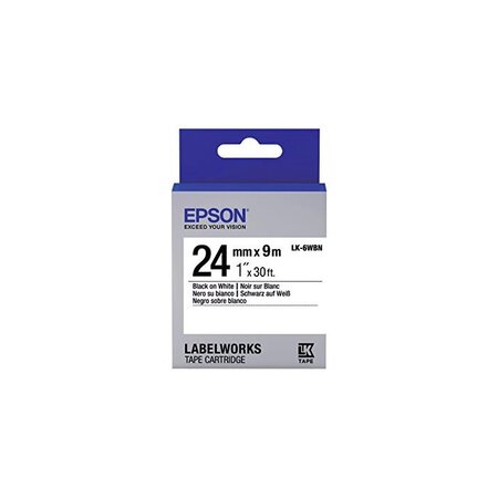 Cassette pour lw-900p lk6wbn standard noir sur blanc 24mm x 9m epson