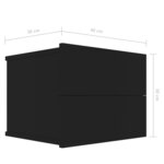 vidaXL Tables de chevet 2 Pièces Noir 40x30x30 cm Bois d'ingénierie