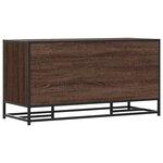 vidaXL Banc à chaussures chêne marron bois d'ingénierie et métal
