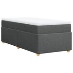 vidaXL Sommier à lattes de lit et matelas Gris foncé 90x190 cm Tissu
