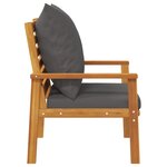 vidaXL Fauteuil de jardin lot de 2 avec coussin bois massif d'acacia