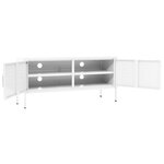 vidaXL Meuble TV Blanc 105x35x50 cm Acier
