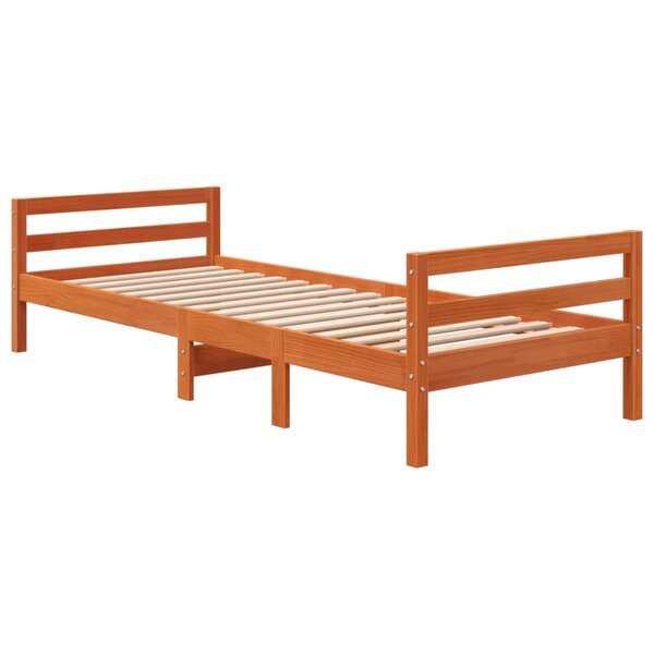 vidaXL Cadre de lit sans matelas cire marron 80x200 cm bois pin massif