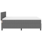 vidaXL Lit à ressorts avec matelas gris 160x200 cm Tissu corduroy
