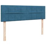 VidaXL Cadre de lit ottoman avec matelas bleu foncé 160x200 cm velours