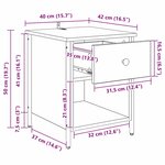 vidaXL Cabinet de chevet Chêne noir 40 x 42 x 50 cm Bois d'ingénierie