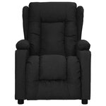 vidaXL Fauteuil de massage Noir Tissu