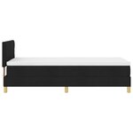 vidaXL Lit à sommier avec Matelas & LED Noir 100x200 cm Tissu