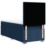 vidaXL Sommier à lattes de lit avec matelas Bleu 80x200 cm Tissu