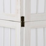 vidaXL Cloison de séparation 5 panneaux blanc bois de paulownia massif