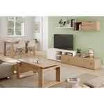 Table basse relevable Baltik rectangulaire - chêne - Sur pieds - 105 x 55 x 45 cm