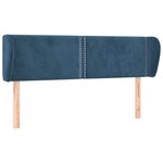 vidaXL Tête de lit avec oreilles Bleu foncé 147x23x78/88 cm Velours