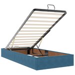 vidaXL Cadre de lit ottoman avec matelas bleu foncé 90x200 cm velours