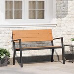 vidaXL Banc de jardin Marron 118 x 54 x 77cm Acier