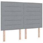 vidaXL Tête de lit LED avec des lumières à LED Gris clair 160 cm tissu