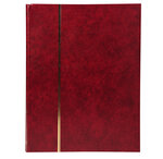 Album De Timbres Simili-cuir 32 Pages Noires - 22 5x30 5 Cm - Rouge - Exacompta