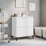 vidaXL Buffet Blanc 60x35x70 cm Bois d'ingénierie