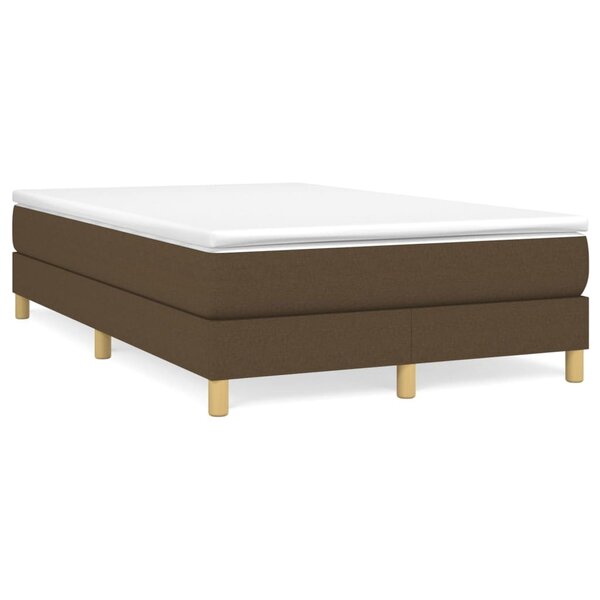 vidaXL Cadre de lit Marron foncé 120x200 cm Tissu