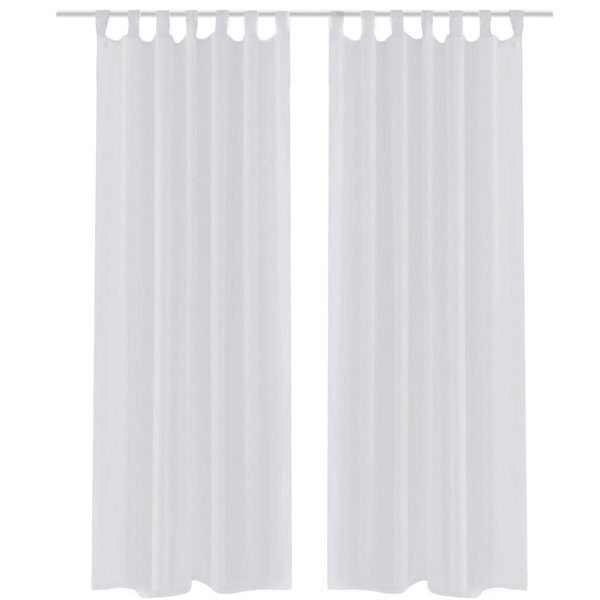 vidaXL Rideau fin Blanc 140x245 cm 2 Pièces