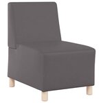 vidaXL Unité de Sofa Modulaire Sans Accoudoirs 2 Pièces Gris