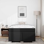 vidaXL Cadre de lit avec matelas Noir 120 x 200 cm tissu