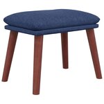 vidaXL Chaise de relaxation avec repose-pied Bleu Tissu