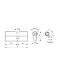 THIRARD - Cylindre double entrée Transit 1  45x30mm  nickelé  5 clés