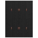 Cadre de lit de rangement vidaXL en chêne noir 150x200 cm