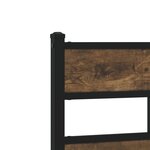 vidaXL Cadre de lit en métal sans matelas chêne fumé 140x200 cm