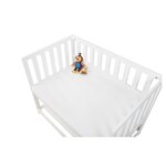 Drap-housses en jersey pour berceaux cododos et poussettes en double kit blanc