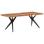 vidaXL Table de salle à manger 200x90x76 cm Bois d'acacia massif
