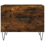 vidaXL Tables basses 2 Pièces chêne fumé 50x50x40 cm bois d'ingénierie