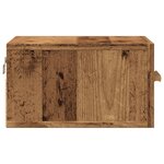 vidaXL Table de chevet murale vieux bois 35x35x20 cm