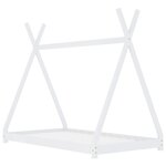 vidaXL Cadre de lit d'enfant Blanc Bois de pin massif 70x140 cm