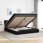 VidaXL Cadre de lit ottoman avec matelas noir 180x200 cm velours