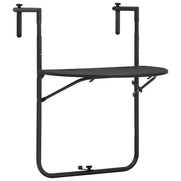 vidaXL Table de balcon Marron 60x64x83 5 cm Plastique Aspect de rotin