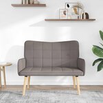 vidaXL Sofa 2 places Taupe 115 x 61 x 87 cm Tissu